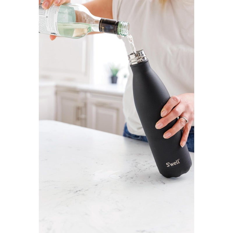 S'well Stainless Steel Water Bottle, 25oz, Onyx, Triple Layered Vacuum Insulated Containers Keeps Drinks Cold for 48 Hours and Hot for 24, BPA Free, Perfect for On the Go - Image 2